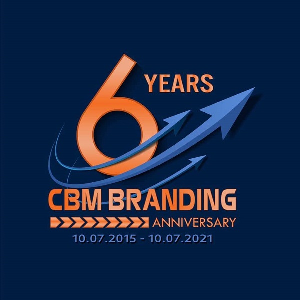 Logo sự kiện kỷ niệm 6 năm thành lập CBM Branding
