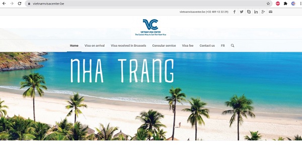 Website của Vietnam Visa Center do CBM Branding thiết kế